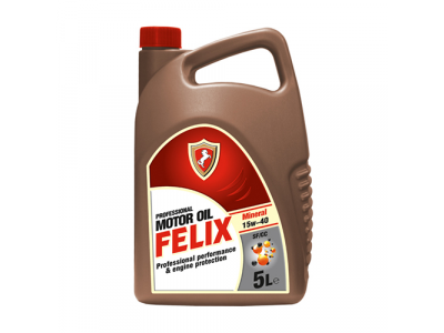 Масло мот. FELIX Mineral 15W40 мин. 5л SF/CC от Felix Масло мот. FELIX Mineral 15W40 мин. 5л SF/CC