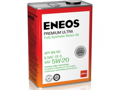 Масло моторное ENEOS Premium Ultra SN Синтетика 5W20 4л от ENEOS Масло моторное ENEOS Premium Ultra SN Синтетика 5W20 4л