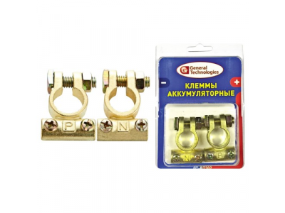 Клеммы General Technologies для аккумулятора GT-BT302 (цинк) (2 шт) 10/100 от GENERAL TECHNOLOGIES Клеммы General Technologies для аккумулятора GT-BT302 (цинк) (2 шт) 10/100