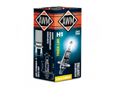 Лампа галогенная AWM H1 24V 70 W (P14,5S) от AWM Лампа галогенная AWM H1 24V 70 W (P14,5S)